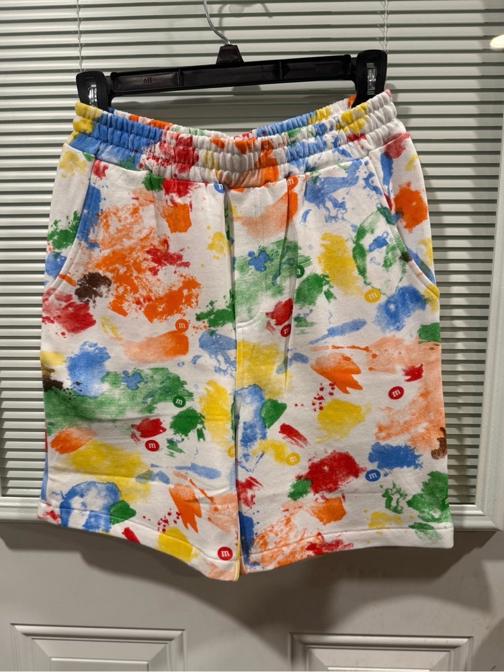 M&M’s Boys XL 14-16 Paint Splatter Graphic Sweat Shorts Multicolor